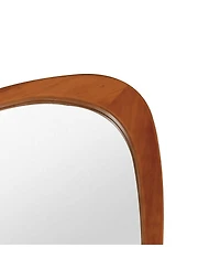 Laoties 20" x 30" Irregular Wall Mirror, Wood Frame Bathroom Vanity Mirror for Entryway, Bedroom and Living Room