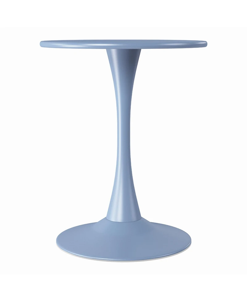 3-Piece Outdoor Metal Dining Table Set And Stackable Resin Patio Chairs