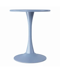 3-Piece Outdoor Metal Dining Table Set And Stackable Resin Patio Chairs