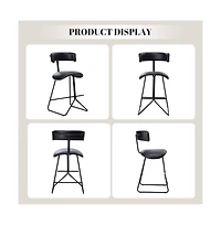 gaomon Set of 4 Outdoor/ Indoor Upholstered Faux Leather Counter Height Bar Stools