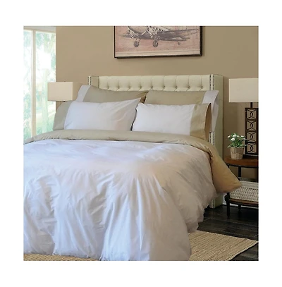 Royal Tradition Bicolor Percale Duvet Cover Set (6-Piece)