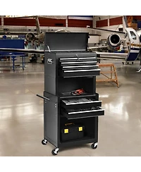 Gouun 6-Drawer Heavy-Duty Tool Chest with Heightening Cabinet for Garage
