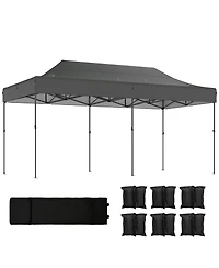 Outsunny 10x20 ft Pop Up Canopy Tent, Heavy Duty Outdoor