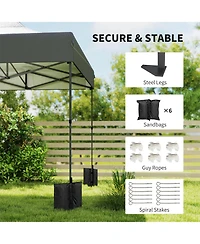 Outsunny 10x20 ft Pop Up Canopy Tent, Heavy Duty Outdoor