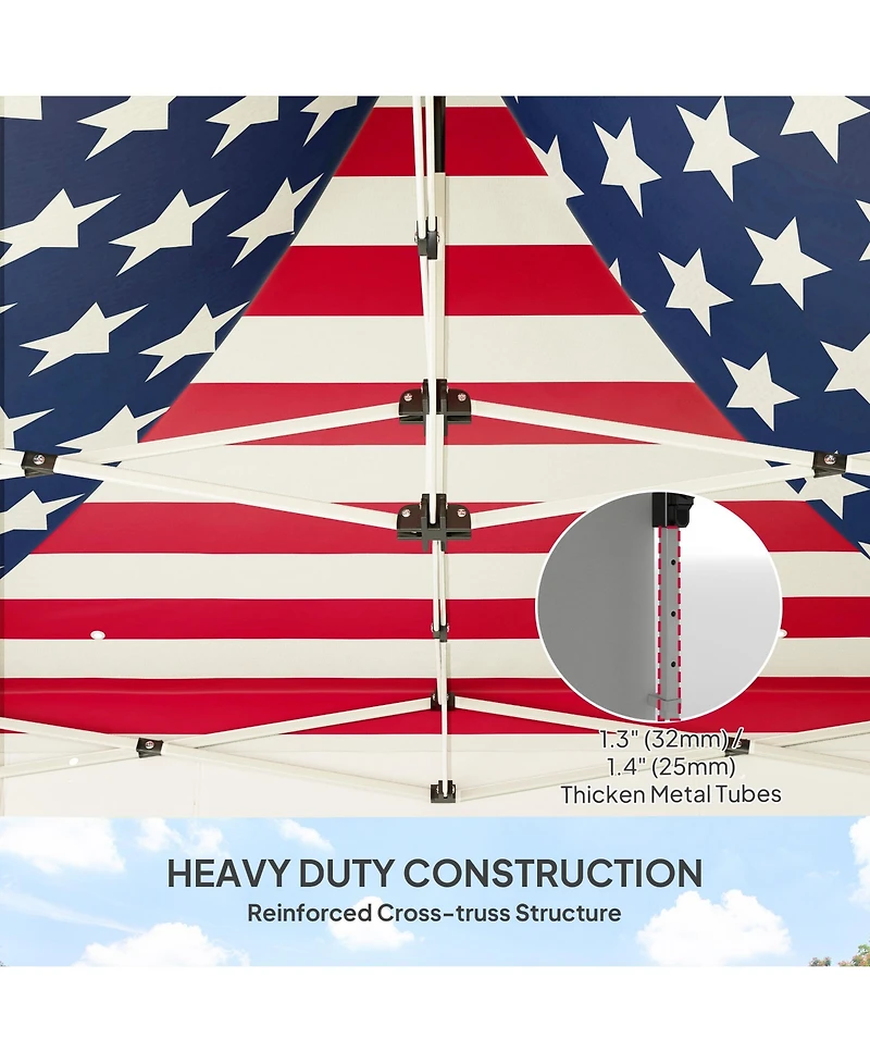Outsunny Heavy Duty Pop Up Canopy Tent