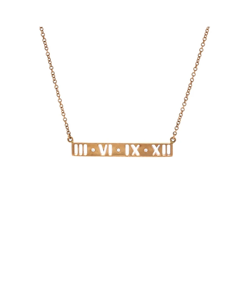 Pre-Owned Tiffany & Co Atlas Pierced Bar Pendant Necklace