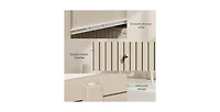Lucky One 18"W Fluted Nightstand with 2-Drawer and Gold Knobs