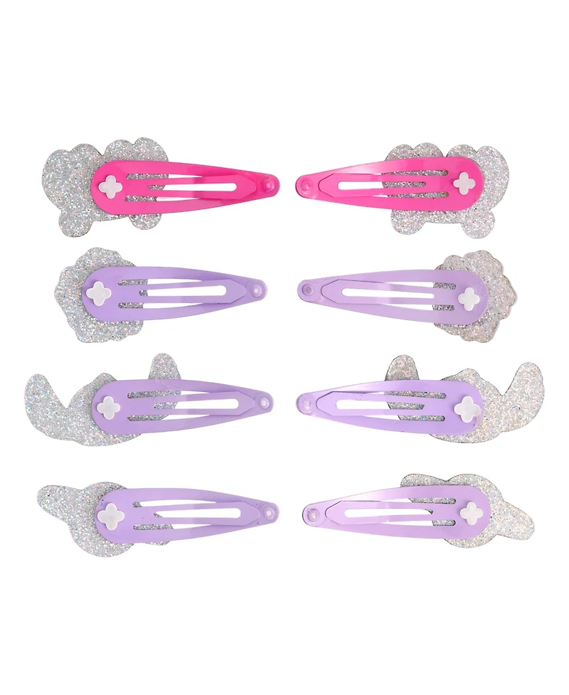 Disney Stitch Hair Clip 8-Piece Set Official License, Snap Back Clips for Hair, Lilo and Stitch Accessories, Small Gifts