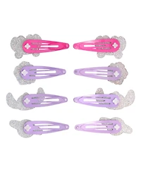 Disney Stitch Hair Clip 8-Piece Set Official License, Snap Back Clips for Hair, Lilo and Stitch Accessories, Small Gifts