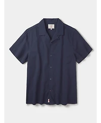 Aubin Men's Seersucker Linen Short Sleeve Shirt