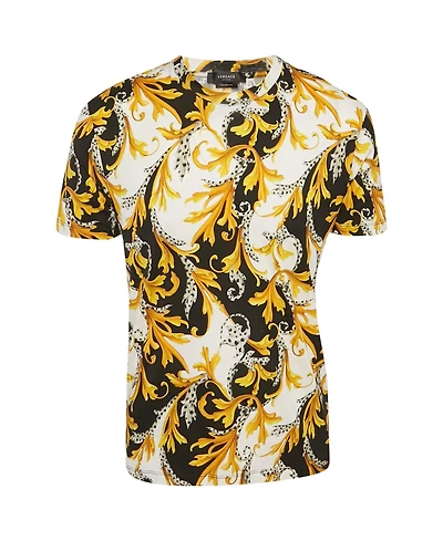 Pre-Owned Versace Men's Barocco Print Jersey Taylor Fit T-Shirt