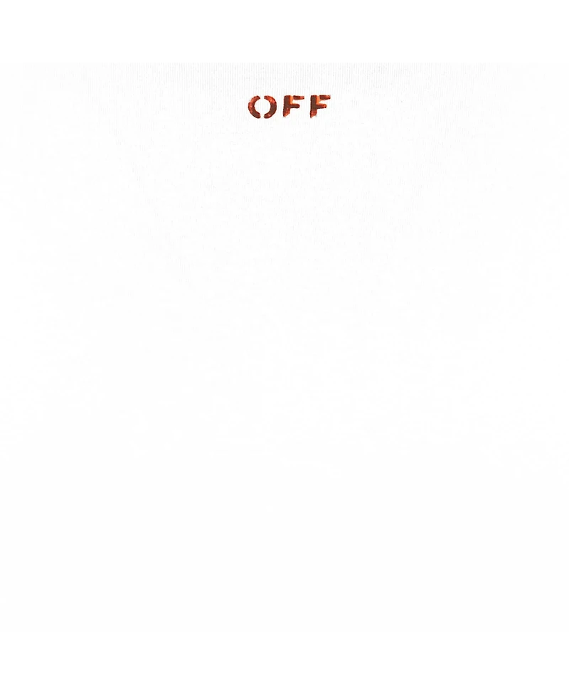 Pre-Owned Off-White Men's ange Logo Print Cotton Crew Neck T-Shirt