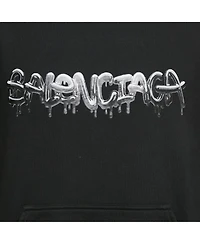 Pre-Owned Balenciaga Men's Unisex Logo Print Cotton Knit Hoodie