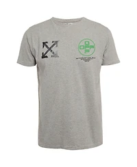 Pre-Owned Off-White Men's Print Cotton Half Sleeve T-Shirt