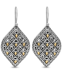 Devata Dragon Skin Earrings in Sterling Silver and 18K Gold