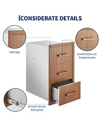 homfan Stainless Steel Storage Cabinet