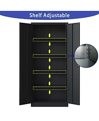 Boyel Living 72"H Metal Garage Storage Cabinet, Tall Cabinets for Garage Storage Systems Lockable File Cabinet for Home Office, Classroom/Pantry