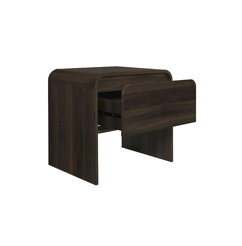 New Classic Furniture Mara 15.75 in. Walnut Rectangular Wood End Table