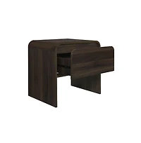 New Classic Furniture Mara 15.75 in. Walnut Rectangular Wood End Table