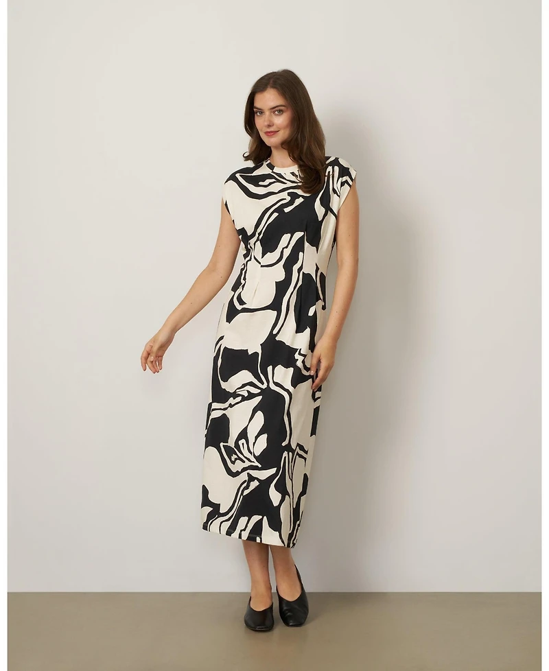 Cable & Gauge Women's Pleat Detail Maxi Dress