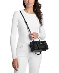 Michael Kors Leather Small Crossbody Satchel Handbag