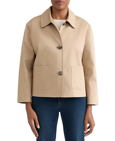 Jones New York Women's Three-Button Cotton Sateen Jacket
