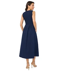 CeCe Women's Sleeveless Crewneck Midi Dress