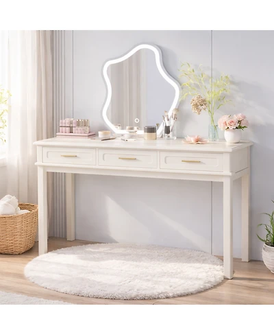 Streamdale Furniture 3-Drawer Modern Vanity Desk and Writing Table