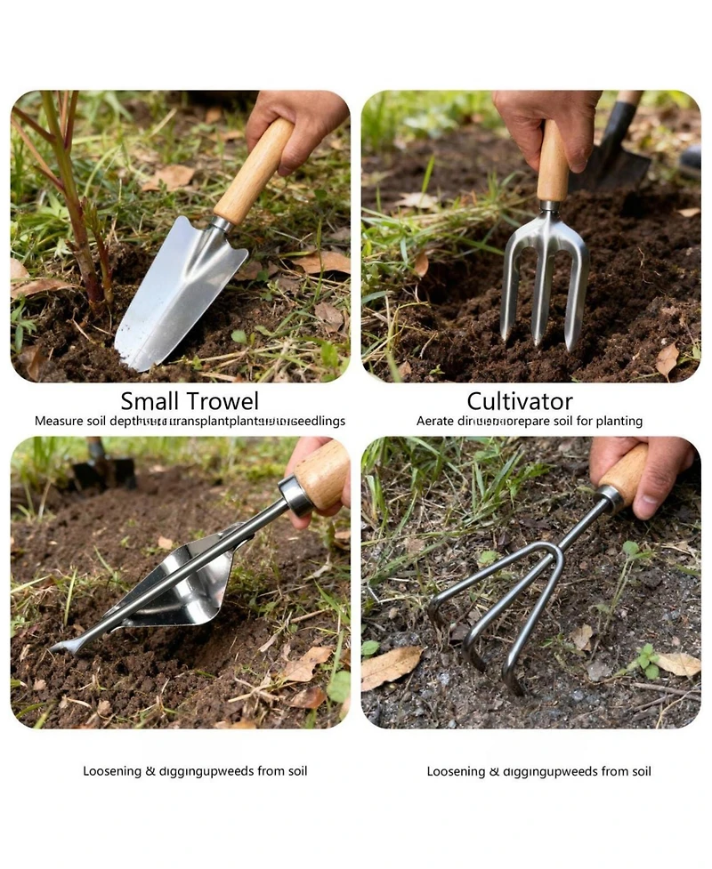 Xdovet Gardening Tool Set Stainless Steel Storage Bag Gift