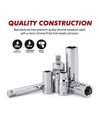 Xdovet Socket Set Sae Metric Ratchet Extension Universal Joint 94pieces