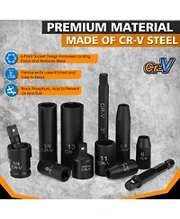 Xdovet 1/4inches Drive 56-Piece Impact Socket Set Sae Metric Ratchet