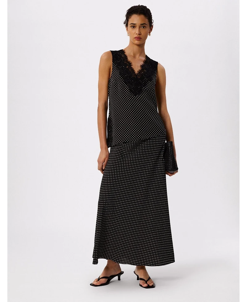 Whistles Women's Mini Spot Maxi Skirt