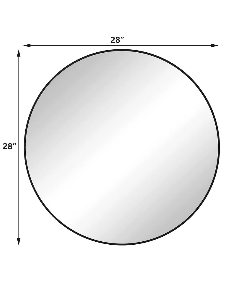 Laoties 28" Round Wall Mirror, Bathroom Vanity Mirror for Entryway, Bedroom and Living Room