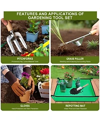 Xdovet Gardening Tools Set Hand Spades Stainless Steel Kit