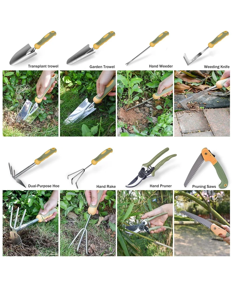 Xdovet Garden Tool Set 9pieces Stainless Steel Heavy Duty Bag Gift Men Women