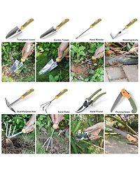 Xdovet Garden Tool Set 9pieces Stainless Steel Heavy Duty Bag Gift Men Women
