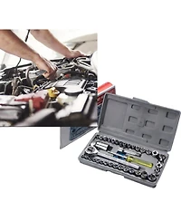 Xdovet Ratchet Socket Wrench Set 40-Piece 3/8inch Drive Sae Metric Auto Repair