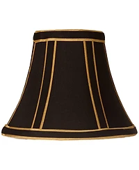 Springcrest Set of 4 Empire Lamp Shades Trim Small 3" High Candelabra Clip-On Fitting
