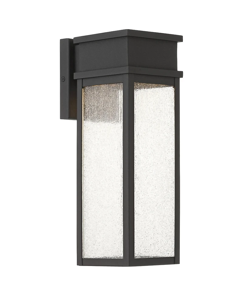 John Timberland Sintef 14 High Modern Outdoor Wall Light Fixture Mount Porch House Led Bulb Sand Finish Glass Shade