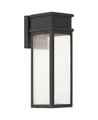 John Timberland Sintef 14 High Modern Outdoor Wall Light Fixture Mount Porch House Led Bulb Sand Finish Glass Shade