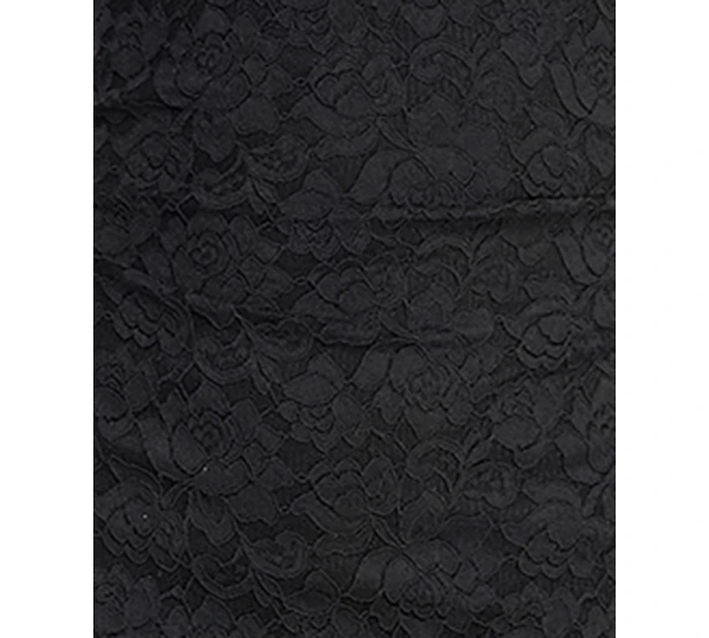Katia Rae Juniors' Handkerchief Hem V-Neck Lace Midi Dress