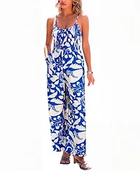Cupshe Women's Sea Salt Tropical Jumpsuit