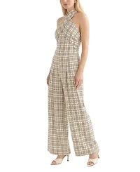Lily and Lionel London Women's Ardern Halterneck Check Culotte Jumpsuit