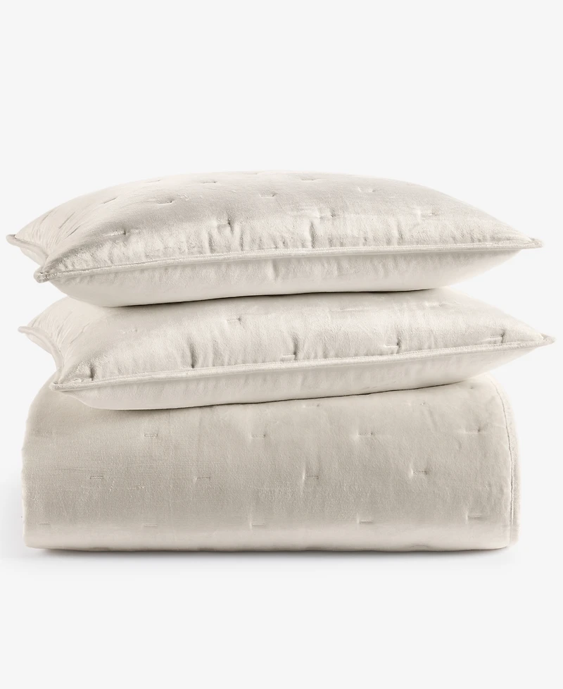 Hotel Collection Velvet Plush 3-Piece Coverlet Set, Full/Queen, Macy's Exclusive