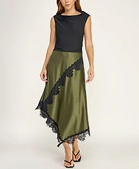 Row A Juniors' Cowl Neck Midi Dress