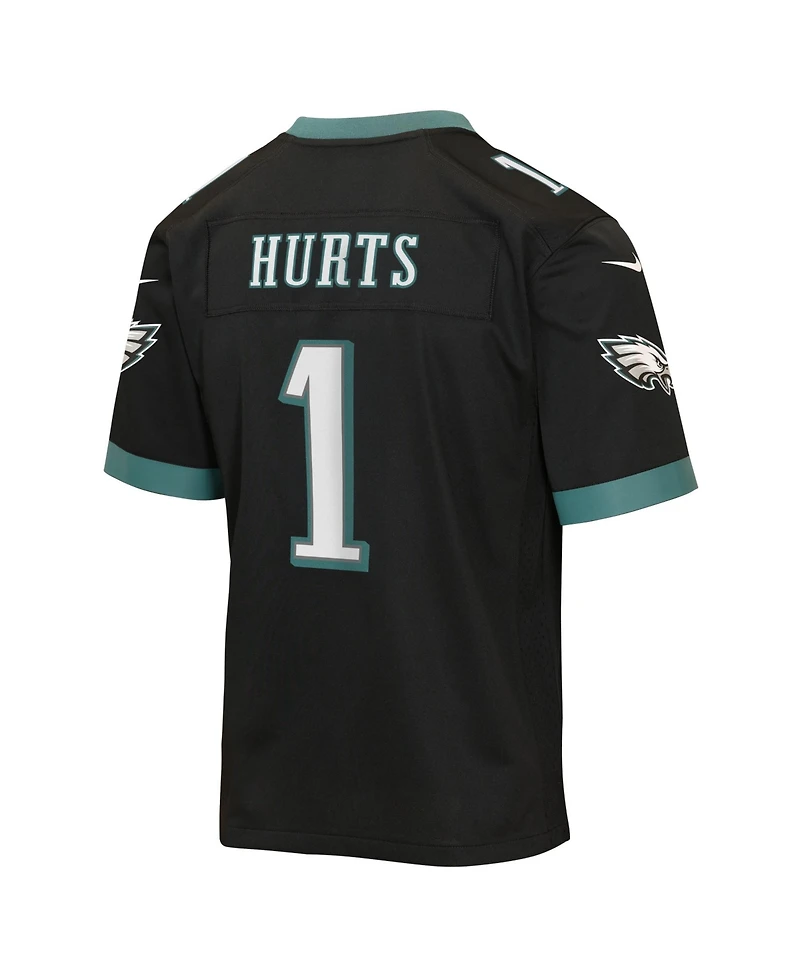 Nike Big Boys and Girls Jalen Hurts Black Philadelphia Eagles Alternate Game Jersey