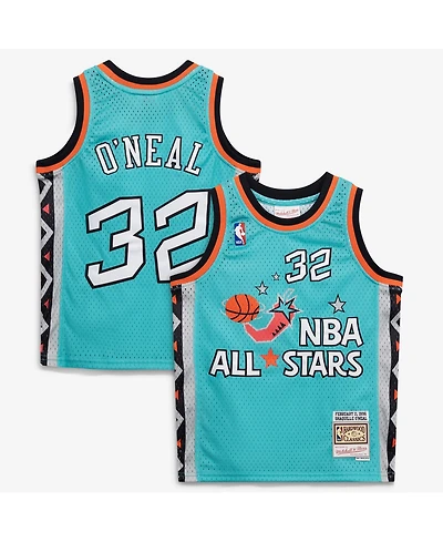 Mitchell & Ness Big Boys and Girls Shaquille O'Neal Teal 1996 Nba All-Star Game Hardwood Classics Swingman Jersey