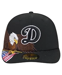 New Era Men's Black Los Angeles Dodgers Americana Bald Eagle Pre-Curved 59FIFTY Fitted Hat