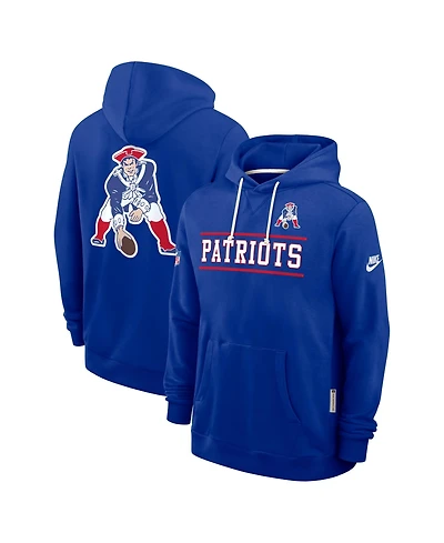 Nike Men's Royal New England Patriots Alt Sideline Standard Issue Dri-fit Hoodie