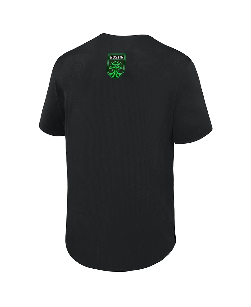 Fanatics Men's Black Austin Fc Maximum Intensity Button-Up Jersey